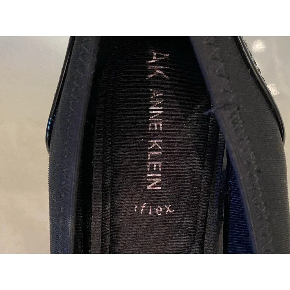 AK Anne Klein iflex Malani Black Womens Slip-on Wedge Heel Memory Foam Size‎ 8.5